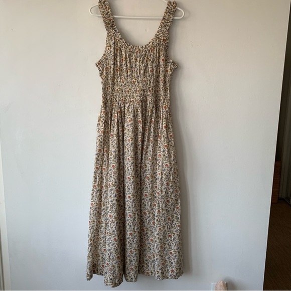NWT Doen Emmaretta Cotton Smocked Midi Maxi Dress Jardin du Chateau Floral - Picture 14 of 16